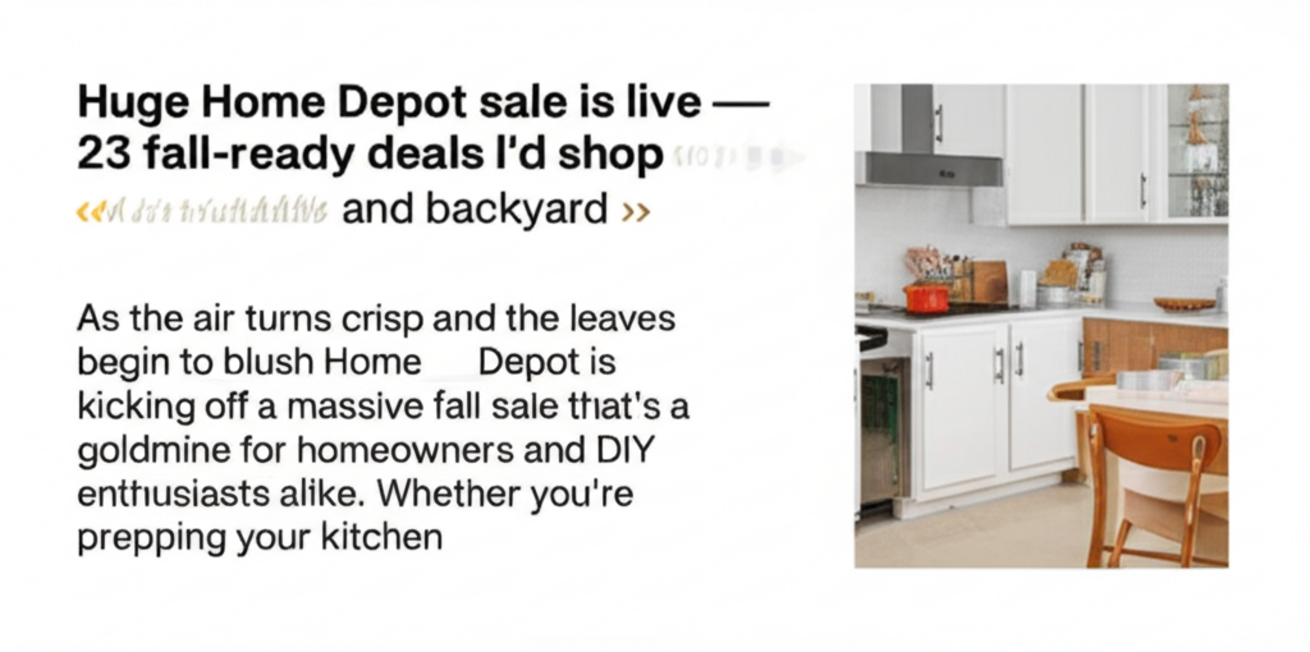 Huge Home Depot sale is live — 23 fall-ready deals I’d shop for my home and backyard