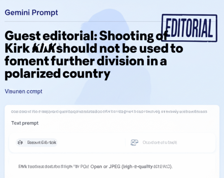 Guest editorial: Shooting of Charlie Kirk should not be used to foment further division in a polarized country Guest editorial: Shooting of Charlie Kirk should not be used to foment further division in a polarized country