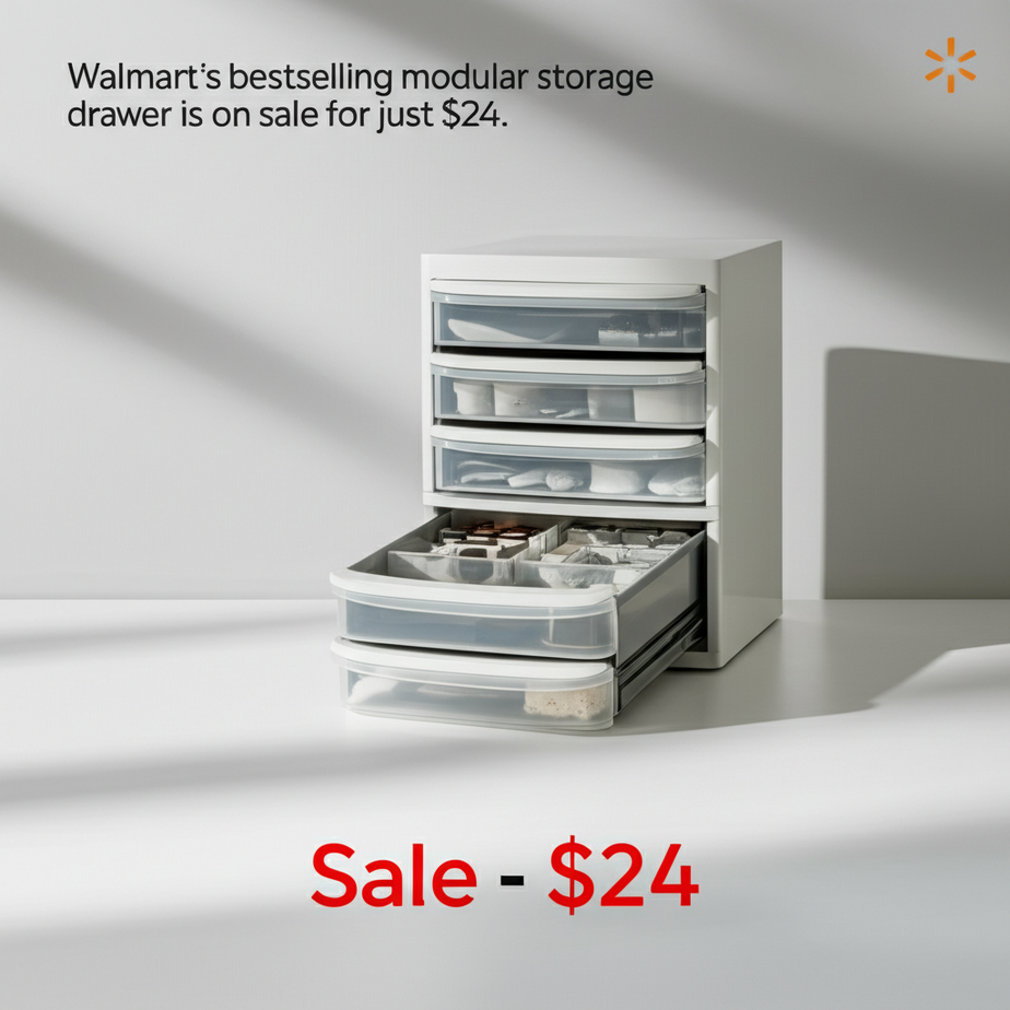 Walmart’s bestselling modular storage drawer is on sale for just $24