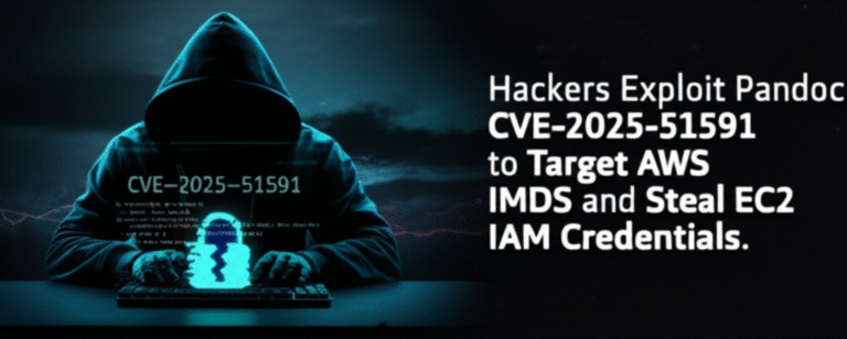 Hackers Exploit Pandoc CVE-2025-51591 to Target AWS IMDS and Steal EC2 IAM Credentials Hackers Exploit Pandoc CVE-2025-51591 to Target AWS IMDS and Steal EC2 IAM Credentials