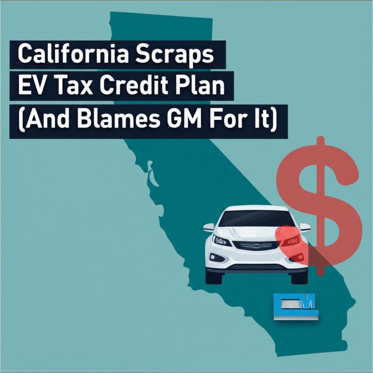 California Scraps State EV Tax Credit Plan (And Blames GM For It) California Scraps State EV Tax Credit Plan (And Blames GM For It)