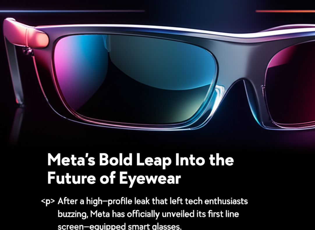 Meta presents its first screen-equipped smart glasses