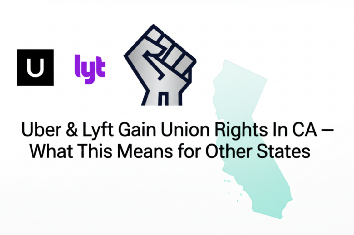 Uber & Lyft Gain Union Rights In CA – Here’s What That Could Mean For Other States