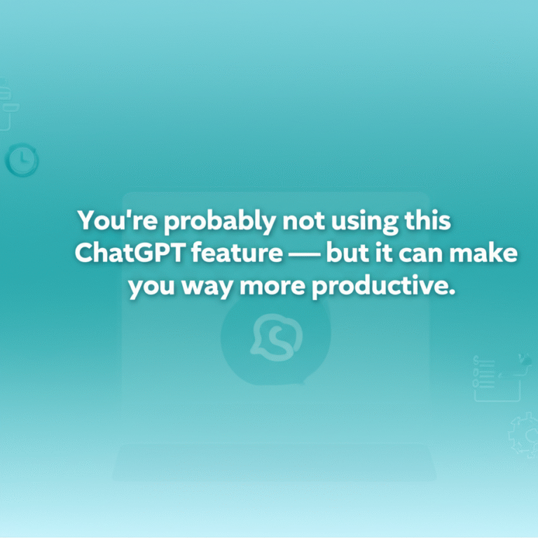 You’re probably not using this ChatGPT feature — but it can make you way more productive