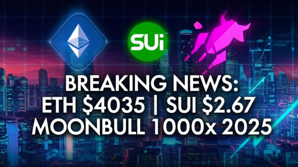Breaking News: ETH Hits $4035 and SUI Pumps to $2.67, But MoonBull Leads New Cryptos with 1000x Potential in 2025