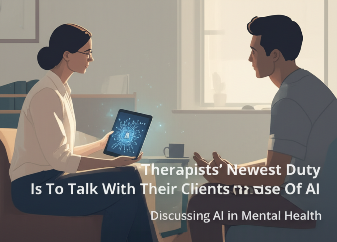 Therapists Newest Duty Is To Talk With Their Clients About The Use Of AI For Mental Health
