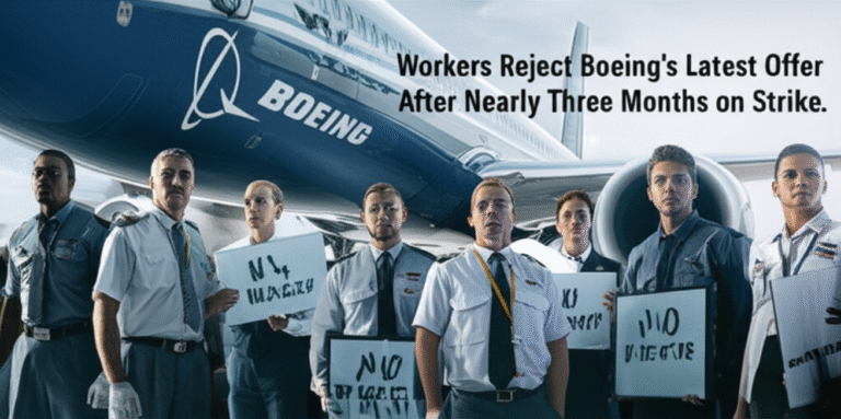 Workers Reject Boeing’s Latest Offer After Nearly Three Months on Strike Workers Reject Boeing’s Latest Offer After Nearly Three Months on Strike