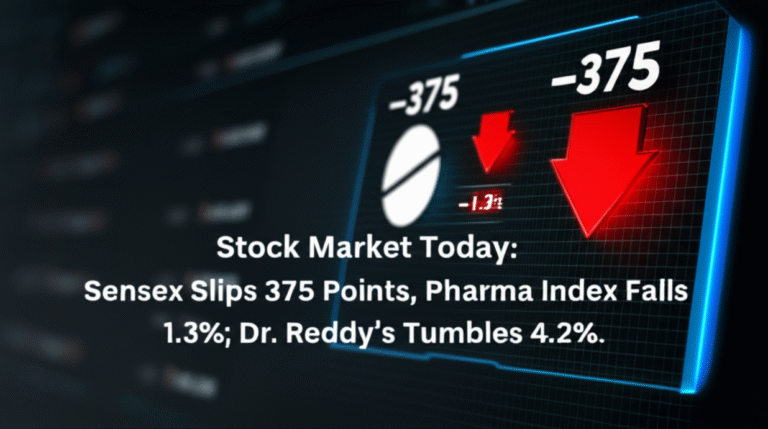 Stock Market Today: Sensex Slips 375 Points, Pharma Index Falls 1.3%; Dr. Reddy’s Tumbles 4.2% Stock Market Today: Sensex Slips 375 Points, Pharma Index Falls 1.3%; Dr. Reddy’s Tumbles 4.2%