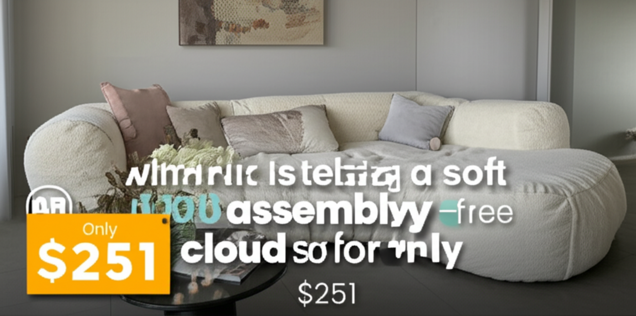 Walmart is selling a ‘soft’ $1,100 assembly-free cloud sofa for only $251