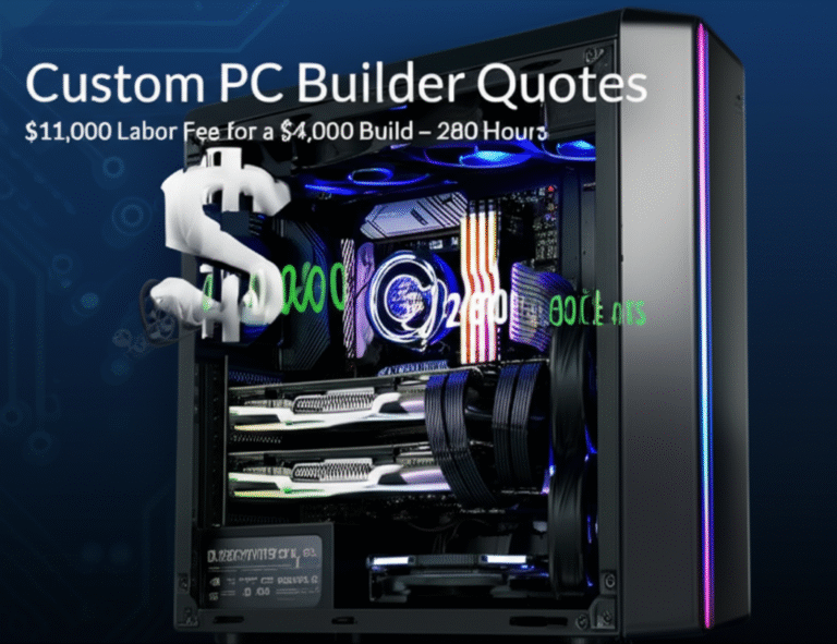 Custom PC builder quotes $11,000 labor fee for $4,000 build, claims it will take 280 hours