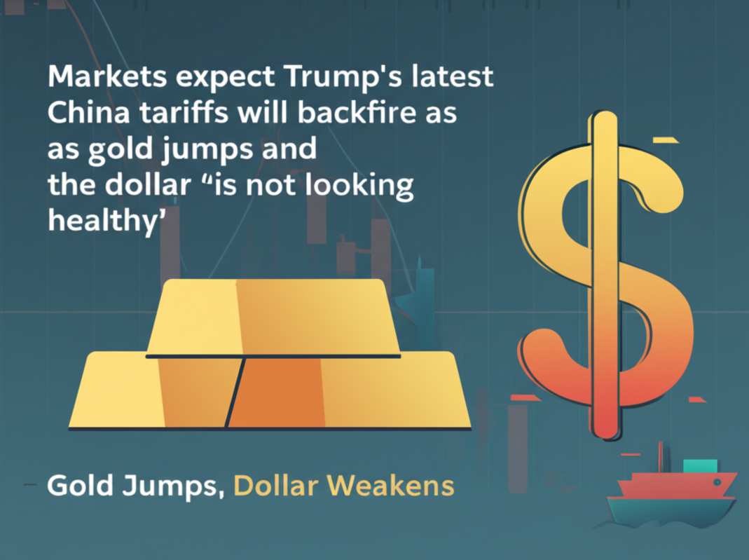 Markets expect Trump’s latest China tariffs will backfire as gold jumps and the dollar ‘is not looking looking healthy’