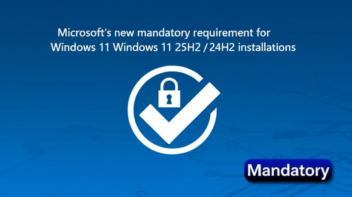 Microsoft quietly makes a requirement mandatory for Windows 11 25H2 24H2 installations