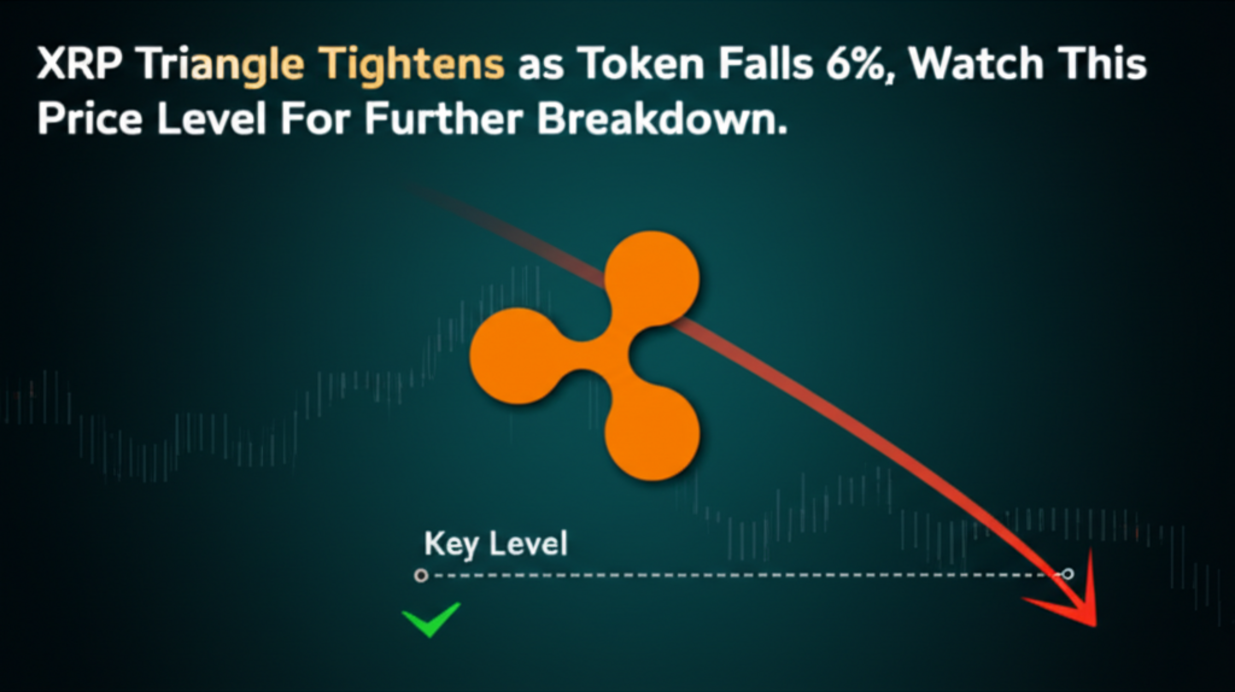 XRP Triangle Tightens as Token Falls 6%, Watch This Price Level For Further Breakdown