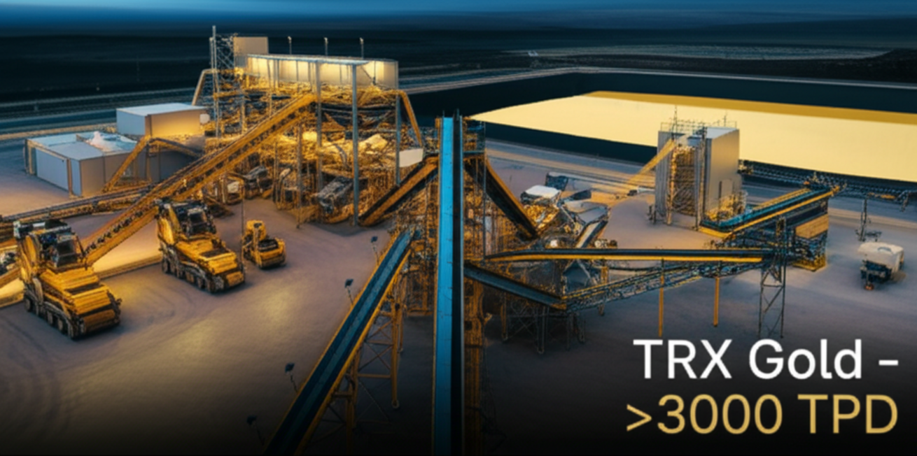 TRX Gold Advancing Processing Plant Expansion Throughput To Be Greater Than 3,000 TPD