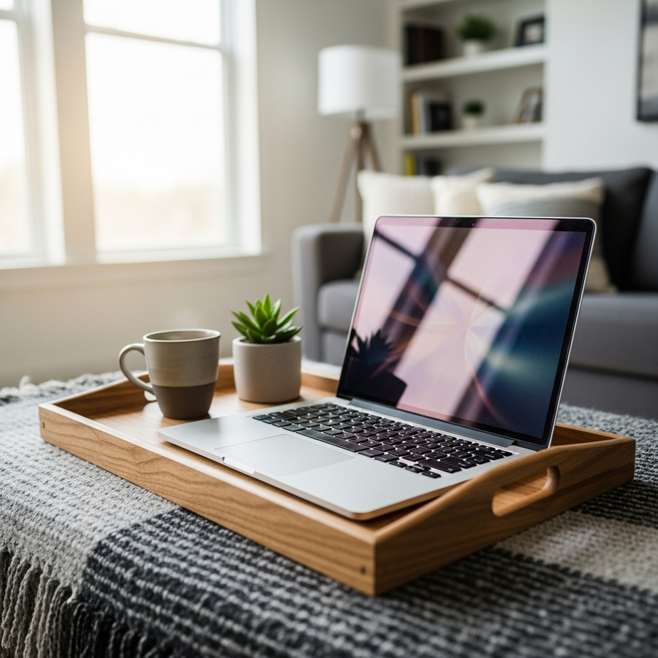 Heloise: Using a tray to carry a laptop