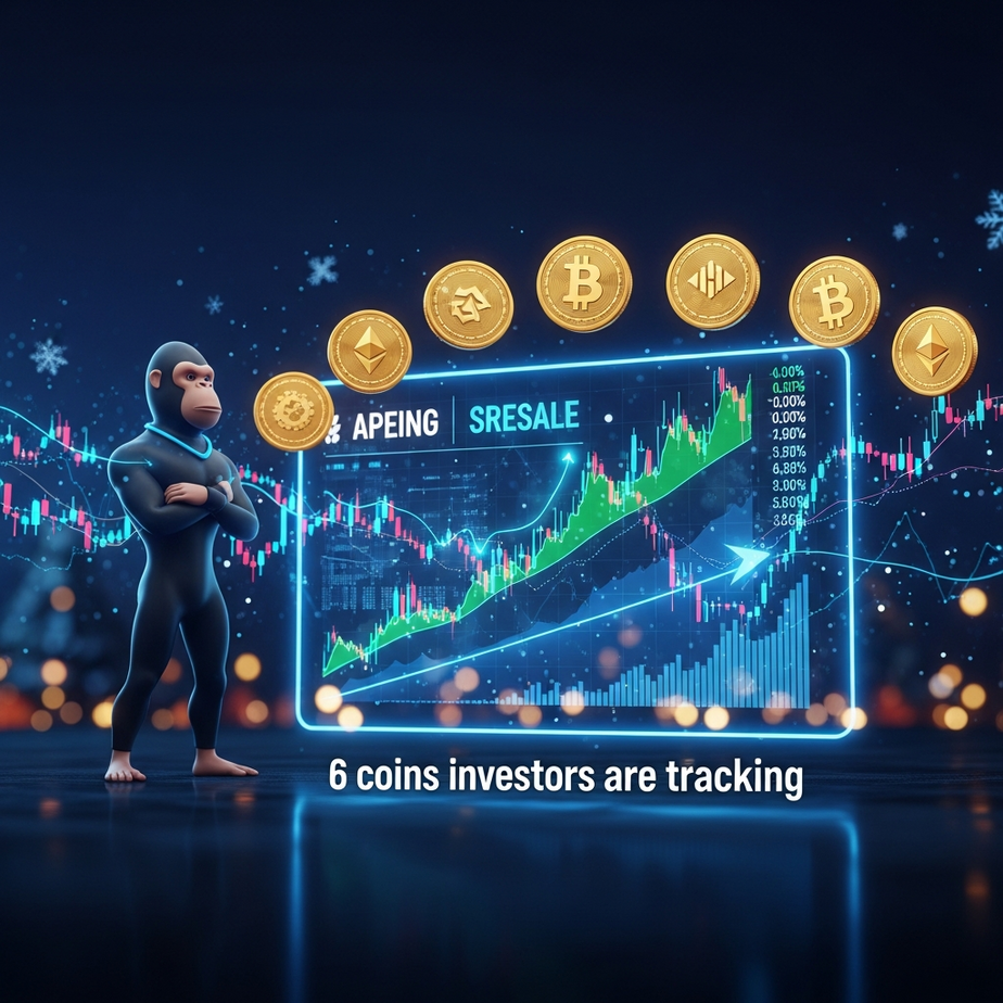 Holiday Season Market Shift: 6 Coins Investors Are Tracking as Apeing’s Upcoming Crypto Presale Reshapes Attention