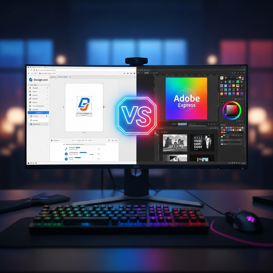Design.com Logo Maker vs Adobe Express (Windows): Which Works Better for PC Creators?
