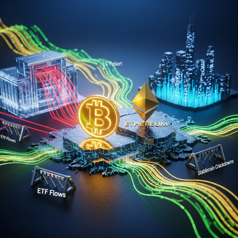 Crypto News Today: Fed Tensions, ETF Flows, Asia Policy Shifts, and Stablecoin Crackdowns Reshape the Market