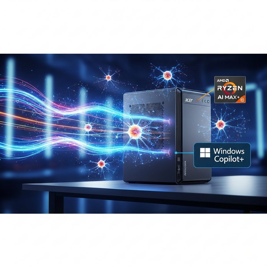 Acer Introduces the Veriton RA100 AI Mini Workstation, a Windows 11 Copilot+ PC Powered by AMD Ryzen AI Max+ 395 Processors for Advanced AI Performance