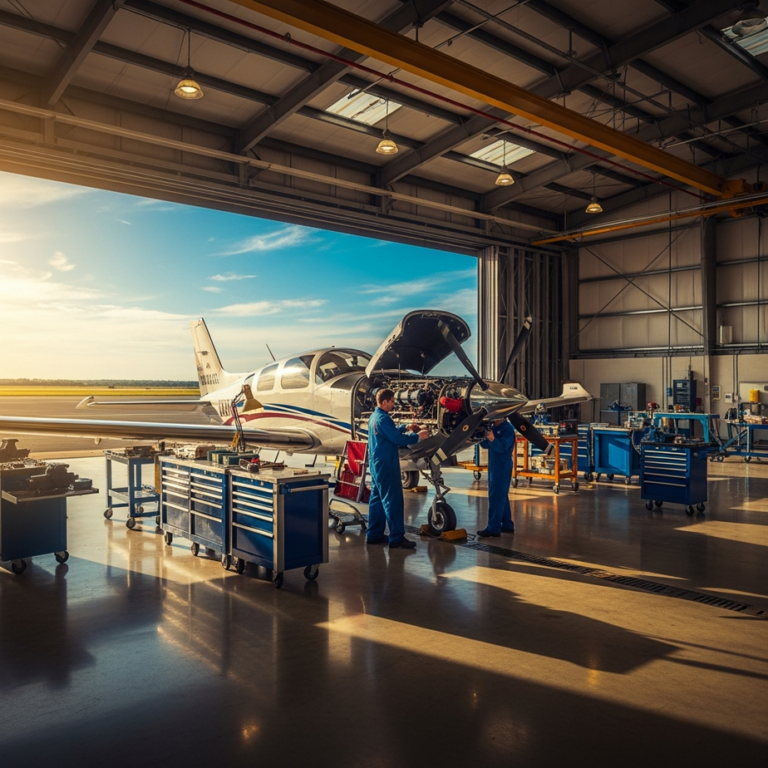 Aircraft maintenance garage keeps local planes in the air